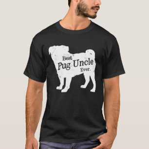 Beste Pug Uncle Ever Proud Puppy Pug Retro T-shirt