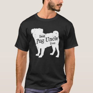 Beste Pug Uncle Ever Proud Puppy Pug Retro T-shirt