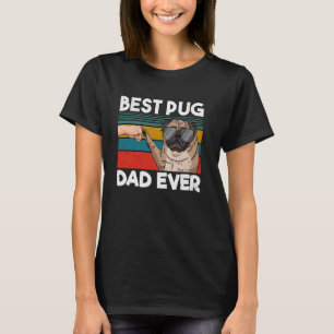 Beste Pug Vader Ooit Hond Vader Vuist Stomp T-shirt