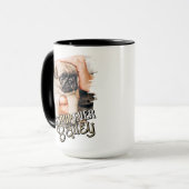 Beste Pup Ooit Moderne Cool Grunge Pet Dog Foto Mok (Voorkant links)