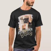 Beste Pup Ooit Moderne Cool Grunge Pet Dog Foto T-shirt (Voorkant)