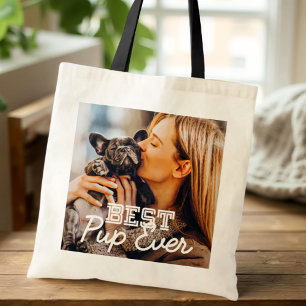 Beste Puppy Ooit Modern Coole Stitch Huisdier Pupp Tote Bag