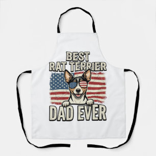 Beste Rat Terrier Vader Ooit Patriottisch Hond Shi Schort