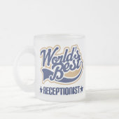 Beste receptioniste werelden matglas koffiemok (Links)