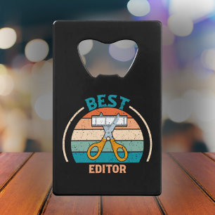 Beste Redactie Retro - Film Crew Gift Kredietkaart Flessenopener