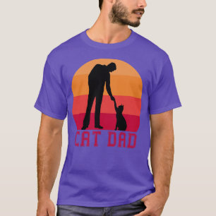 Beste Retro Cat Papa voor eeuwig t-shirt voor man