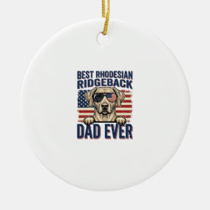 Beste Rhodesian Ridgeback Vader Ooit Vintage Hond Keramisch Ornament