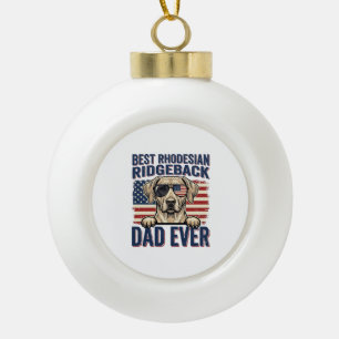 Beste Rhodesian Ridgeback Vader Ooit Vintage Hond Keramische Bal Ornament