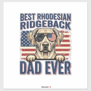 Beste Rhodesian Ridgeback Vader Ooit Vintage Hond  Sticker