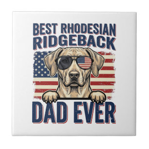 Beste Rhodesian Ridgeback Vader Ooit Vintage Hond Tegeltje