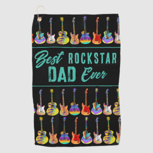 Beste Rockstar Dad ooit Quote Golfhanddoek