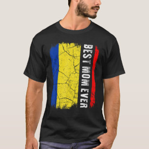 Beste Roemeense mam ooit Roemeense vlag Moederdag T-shirt