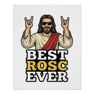 Beste Rosc Ooit Vintage Rock Hand Religieus Shirt_ Perfect Poster