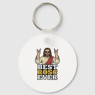 Beste Rosc Ooit Vintage Rock Hand Religieus Shirt_ Sleutelhanger