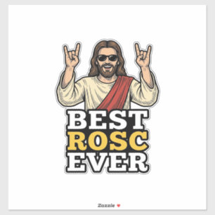 Beste Rosc Ooit Vintage Rock Hand Religieus Shirt_ Sticker