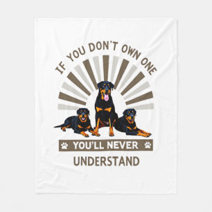 Beste Rottweiler Kunst Voor Mannen Vrouwen Kindere Fleece Deken