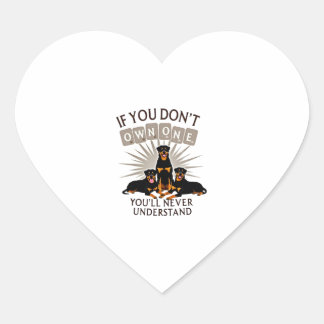 Beste Rottweiler Kunst Voor Mannen Vrouwen Kindere Hart Sticker