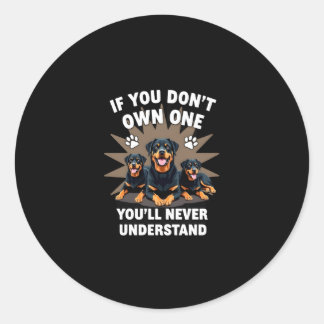Beste Rottweiler Kunst Voor Mannen Vrouwen Kindere Ronde Sticker