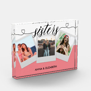 Beste roze, aangepaste tekst fotocollage fotoblokken