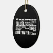 Beste Rugby-spelers met de grootste rugbyspeler Keramisch Ornament (Links)