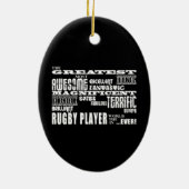 Beste Rugby-spelers met de grootste rugbyspeler Keramisch Ornament (Achterkant)