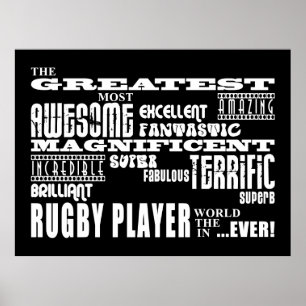 Beste Rugby-spelers met de grootste rugbyspeler Poster