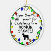Beste Santa Boykin Spaniel Keramisch Ornament (Links)