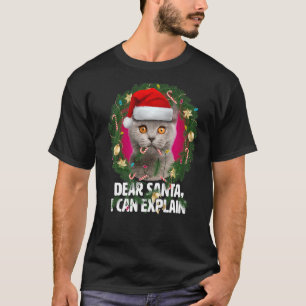 Beste Santa British Shorthair Cat - Naughty voor C T-shirt