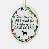 Beste Santa Cane Corso Keramisch Ornament (Rechts)