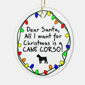 Beste Santa Cane Corso Keramisch Ornament (Links)