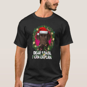 Beste Santa Cute Brown Labrador - Naughty voor Chr T-shirt