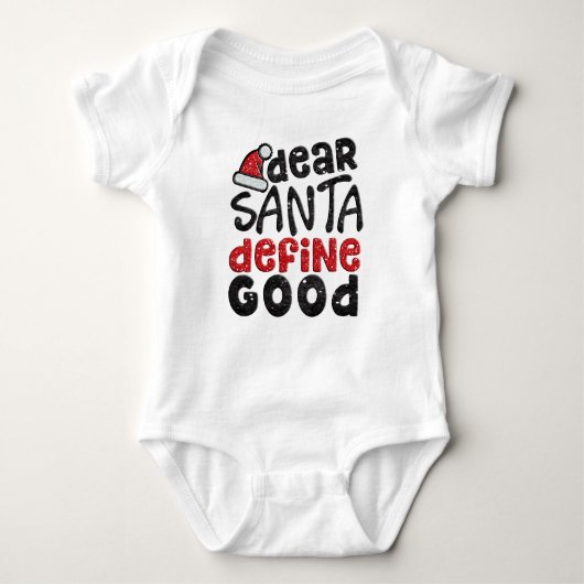 Beste Santa Define Goede Baby Romper (Voorkant)