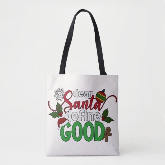 Beste Santa Define Goede Kerstmis | CANVAS TAS (Voorkant)