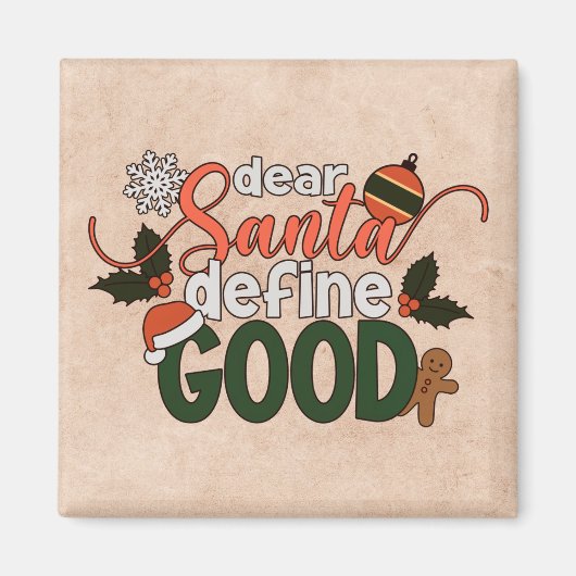 Beste Santa Define Goede Kerstmis | Magneet (Voorkant)