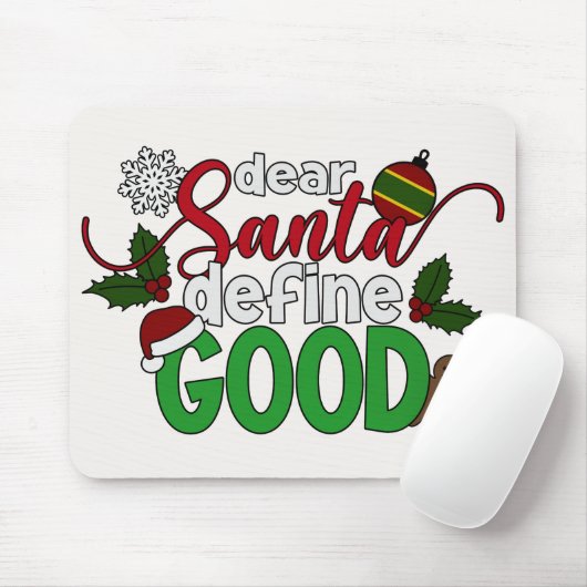 Beste Santa Define Goede Kerstmis | Mousepad Muismat (Met muis)