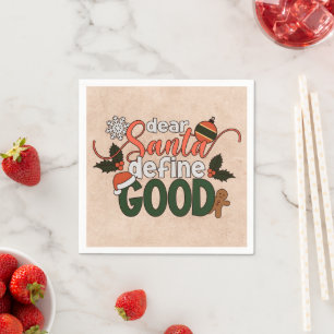 Beste Santa Define Goede Kerstmis   Napkin Servet