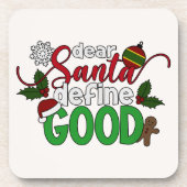 Beste Santa Define Goede Kerstmis | ONDERZETTER (Voorkant)