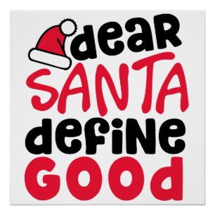Beste Santa Define Goede Kerstmis Poster Perfect Poster