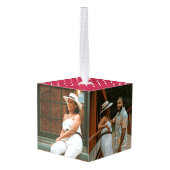 Beste Santa Define Good 3 Foto Cube Ornament (Achter hoekig)