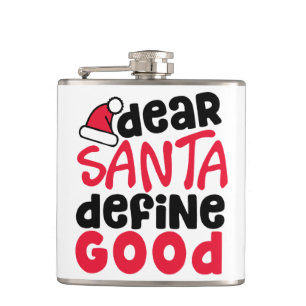 Beste Santa Define Good Funny Kerstmis Heupfles