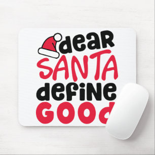 Beste Santa Define Good Funny Kerstmis Muismat