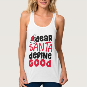 Beste Santa Define Good Funny Kerstmis   TANKTOP