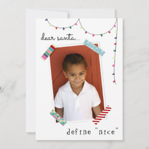 Beste Santa Define Mooie foto Funny Kerstmis Feestdagenkaart