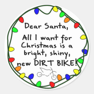 Beste Santa Dirt Bike Ronde Sticker