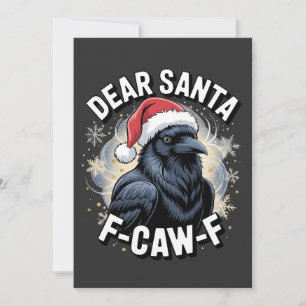 Beste Santa F-caw-F Grappige Kerstraaf Kaart