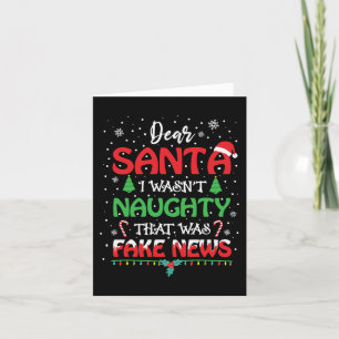Beste Santa Fake News dat ik stout was   Grappig Feestdagen Kaart