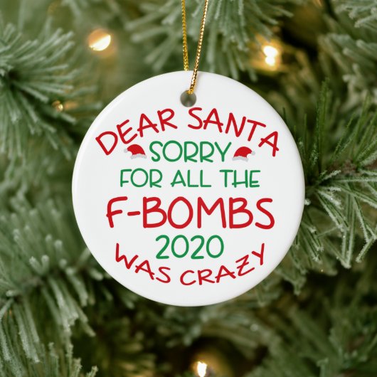 Beste Santa Funny 2020 Kerstmis Keramisch Ornament (Boom)