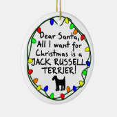 Beste Santa Jack Russell Terrier Keramisch Ornament (Rechts)