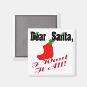 Beste Santa Magnet Magneet (Voorkant / Achterkant)