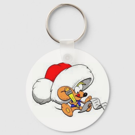 Beste Santa Mouse Sleutelhanger (Voorkant)